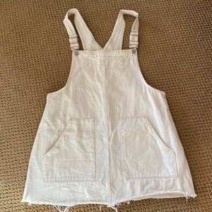White Denim Overall Dress